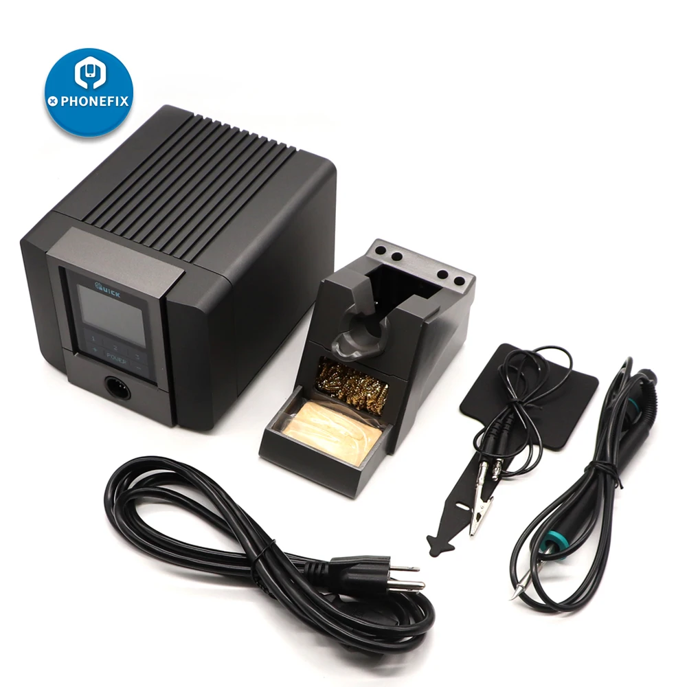QUICK TS1200A ตะกั่ว-ฟรีสถานีบัดกรีไฟฟ้า Micro Soldering เหล็ก120W Anti-Static Soldering 8วินาที Fast เครื่องทำความร้อน