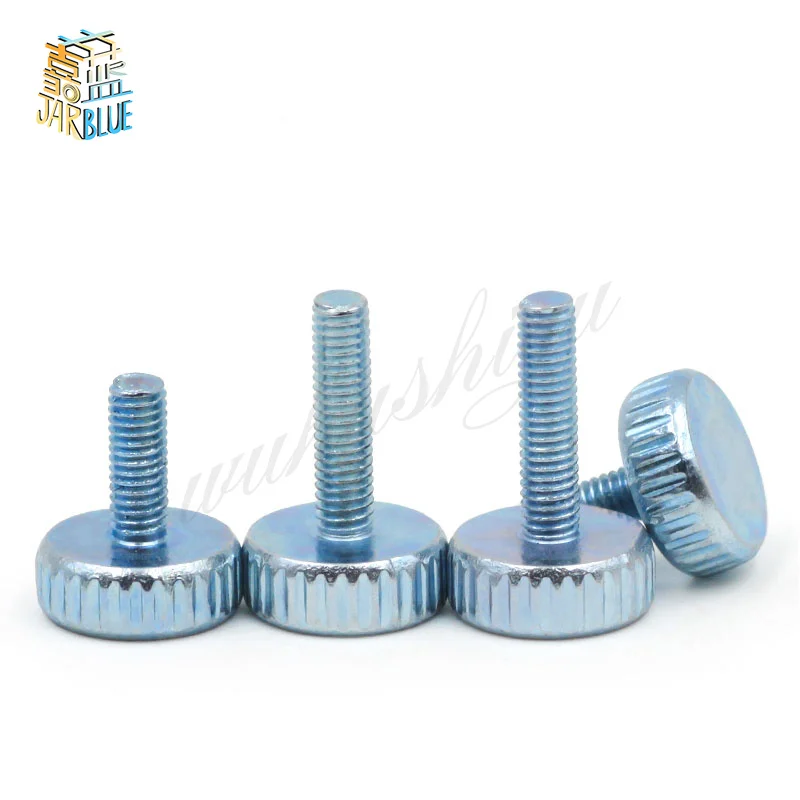 

10Pcs DIN653 GB835 M6*(6/10/12/16/20/25/30/35/40/45/50)mm Knurling Flat Head Knurled Thumb Screw Hand Tighten Computer Screws