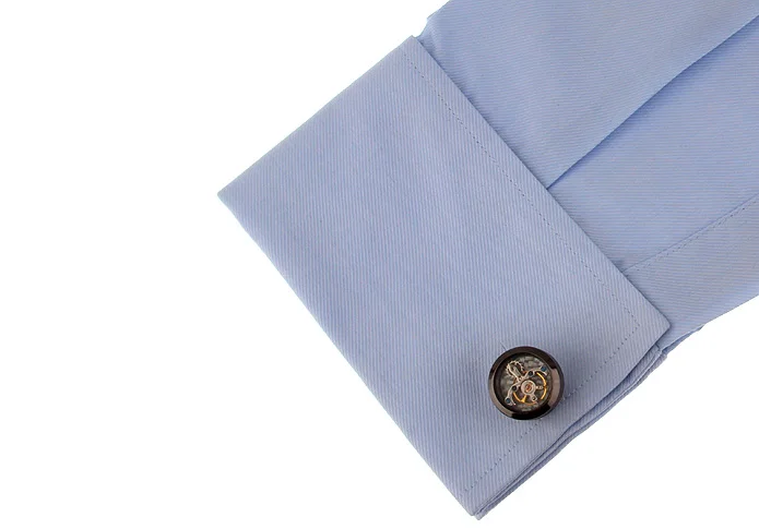 أزرار أكمام ساعة رجالية ، أزرار أكمام عالية الجودة ، مصنوعة من الفولاذ المقاوم للصدأ ، أزرار أكمام توربيون عصرية ، بيع بالجملة والتجزئة #5