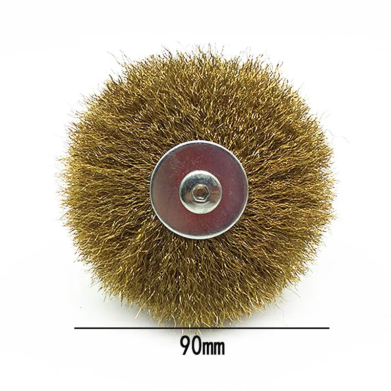 1Pcs 6mm Schaft Messing Draht Rad Pinsel Dremel Tasse Power Tool Für Rost Dremel Zubehör Dreh Werkzeuge Polieren pinsel