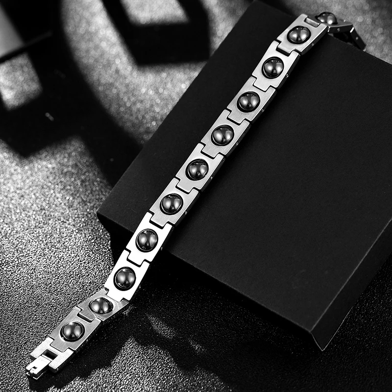 Simplicity men and women\'s Health Magnetic Bracelet Titanium Stainless Steel Treatment Magnet Bracelet Lover Birthday Gift 2020