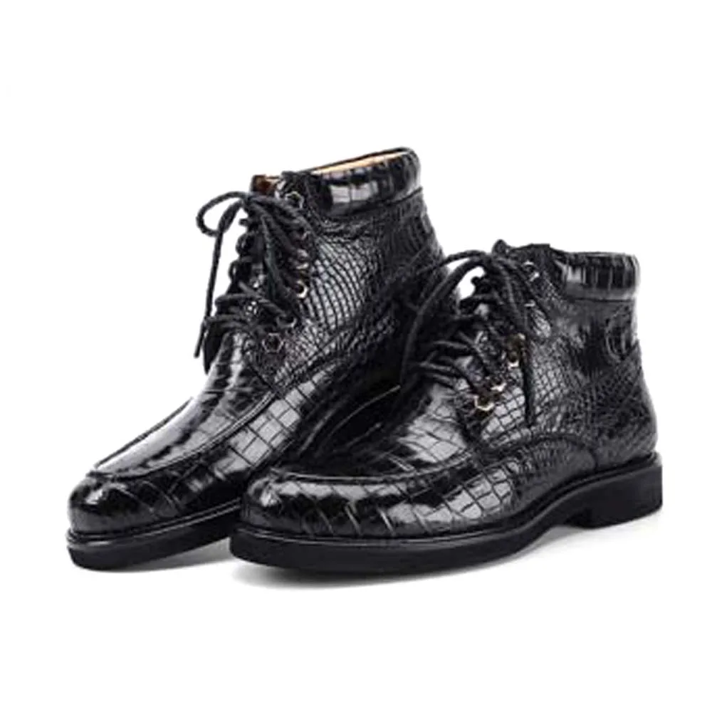 

luolundika new arrival crocodile High cut Men crocodile shoes business Leisure shoes all crocodile male crocodile boot