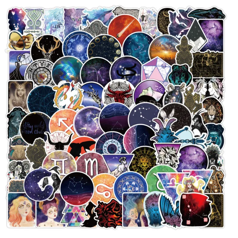 10/30/50/100pcs  Milky Way Constellation  Graffiti Waterproof Skateboard  Helmet  Stickers Hoverboards Travel Suitcase Phone