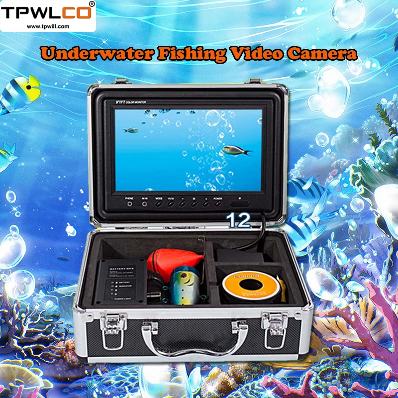 

15m Cable Underwater Fish Finder 1000TVL Fishing Camera For Ice/River Fishing With 9inch LCD Monitor Video Camera Support DVR