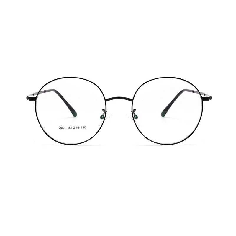 BCLEAR Vintage Round Glasses Clear Lens Fashion Gold Round Metal Frame Glasses Optical Men Women Prescription Eyeglass Frame