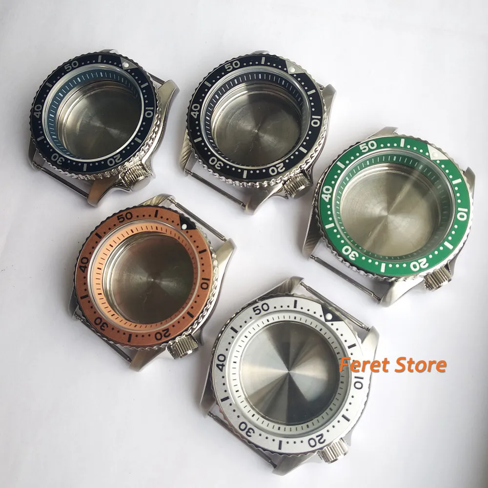 

Black Blue Green Silvery Orange 42mm Watch Case fit NH35A NH36A Bliger Watch 316L Stainless Sapphire Crystal Screw Crown Parts