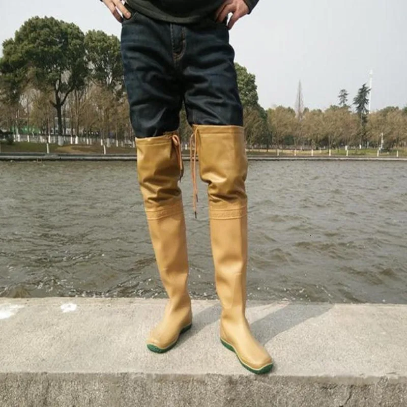 Botas lluvia profesionales impermeables antideslizantes campo pesca - imagen 2