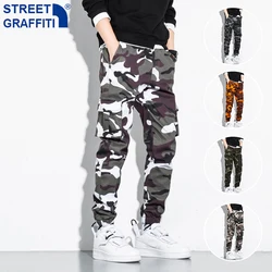 Pantalones Cargo de camuflaje para hombre, pantalón militar táctico para exteriores, ropa de calle informal con bolsillos, de algodón, talla grande 8XL