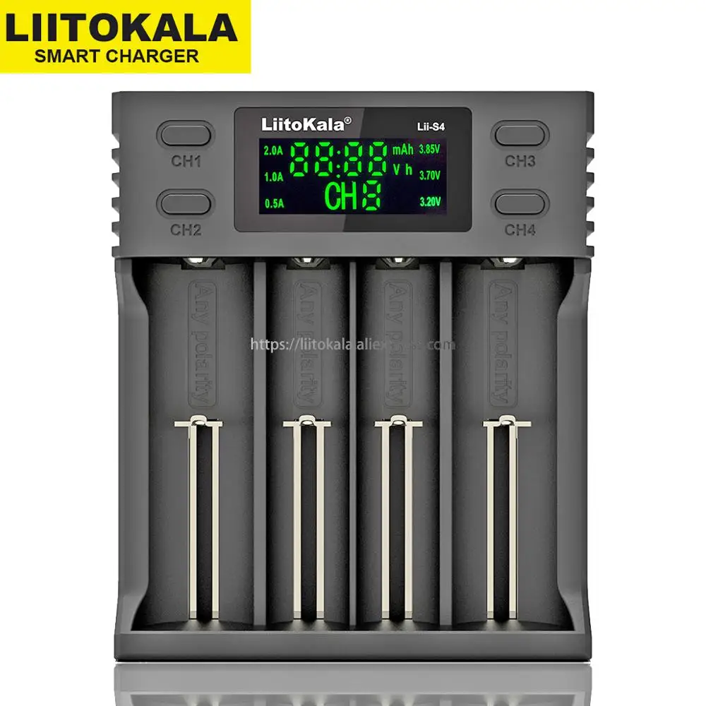 Liitokala Lii-PD2 Lii-PD4 Lii-S2 Lii-S4 Lii-S6 LCD 3.2V 3.7V 3.8V 1.2V 18650 18350 26650 20700 Lithium LiFePO4 Baterai Charger