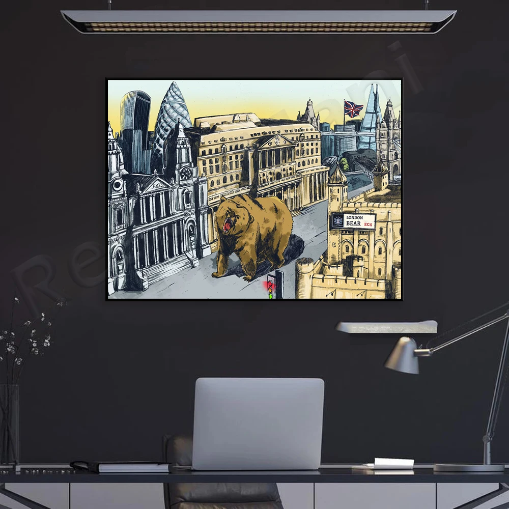 Cartel del mercado de valores - Home Office Marketing reseña y precio