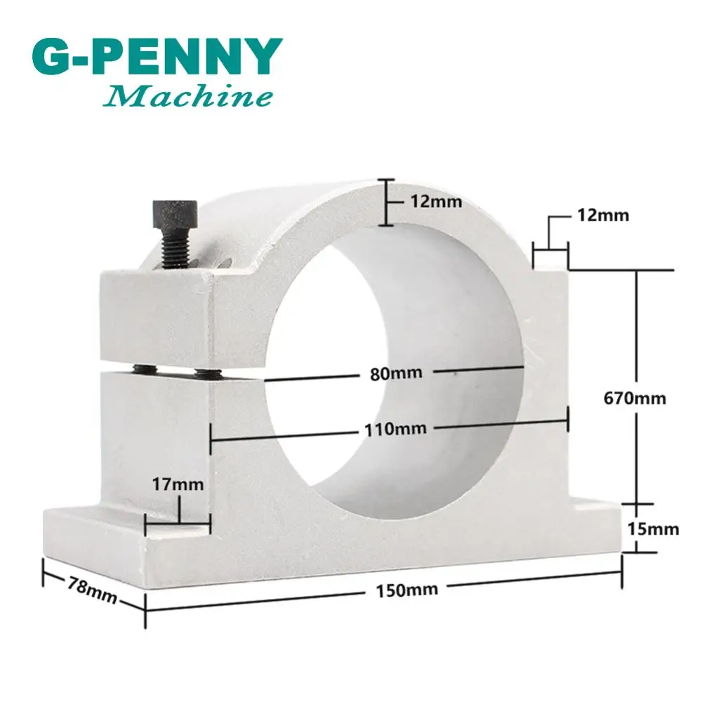 المغزل باستخدام الحاسب الآلي 1.5kw ER16 80mm المغزل المبرد بالماء 4 قطعة محامل سرعة 0-24000 دورة في الدقيقة و 1.5kw VFD وحامل 80 مم ومضخة مياه 75 واط #4