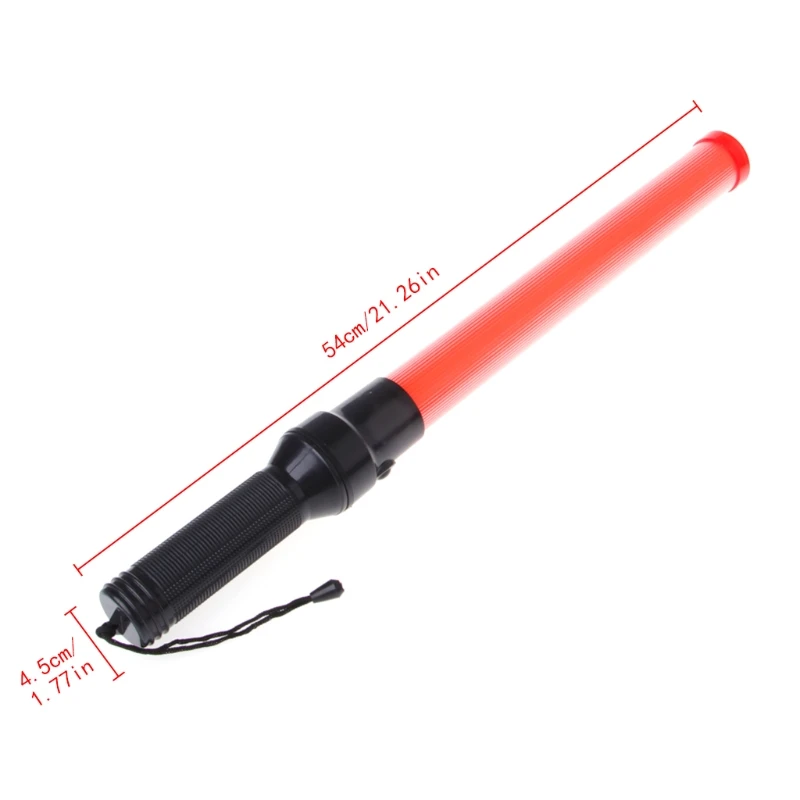 Plastic Traffic Wand  Powerful LED Flashlight Torch 3 Modes Strobe Setting