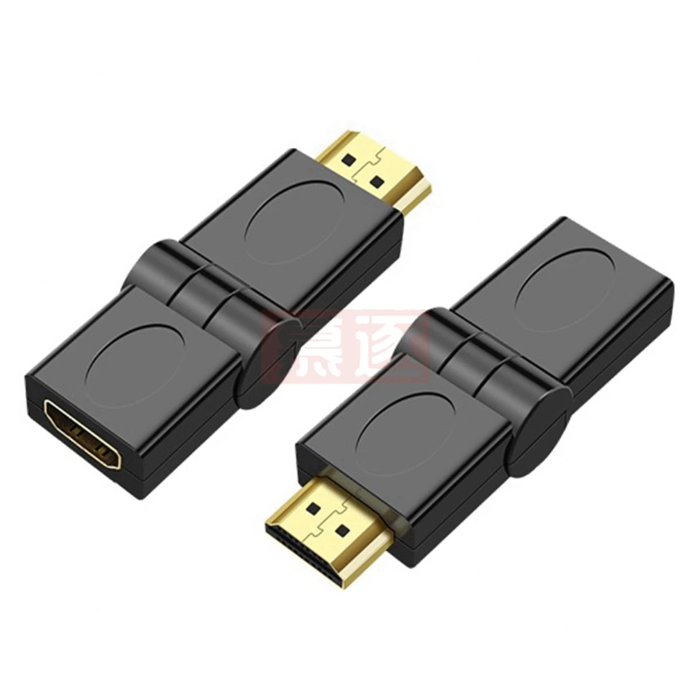 Vàng Überzogene Fieberhaft Ellenbogen HDMI-Kompatibel Männlichen/Weiblichen Adapter 180 ° 360 ° Horizontale Drehung HDMI Verläng