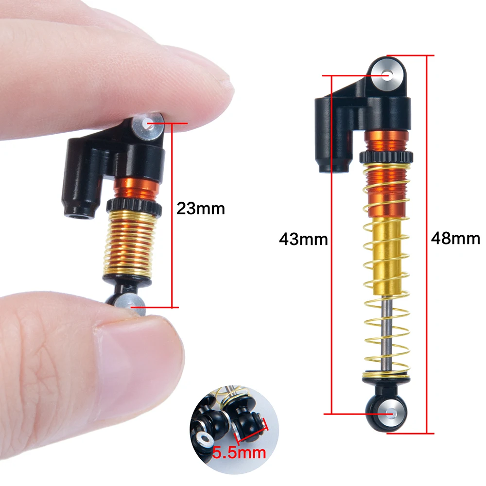 AXSPEED ze stopu aluminium ze stopu aluminium 31/32/39.5/43mm amortyzator dla osiowe SCX24 90081 AXI00001 AXI00002 1/24 RC samochodów części do