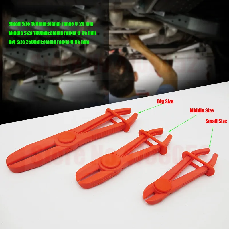 

3 Pcs Line Clamps Set Brake Fuel Water Flexible Hose Clamp Pinch Off Pliers