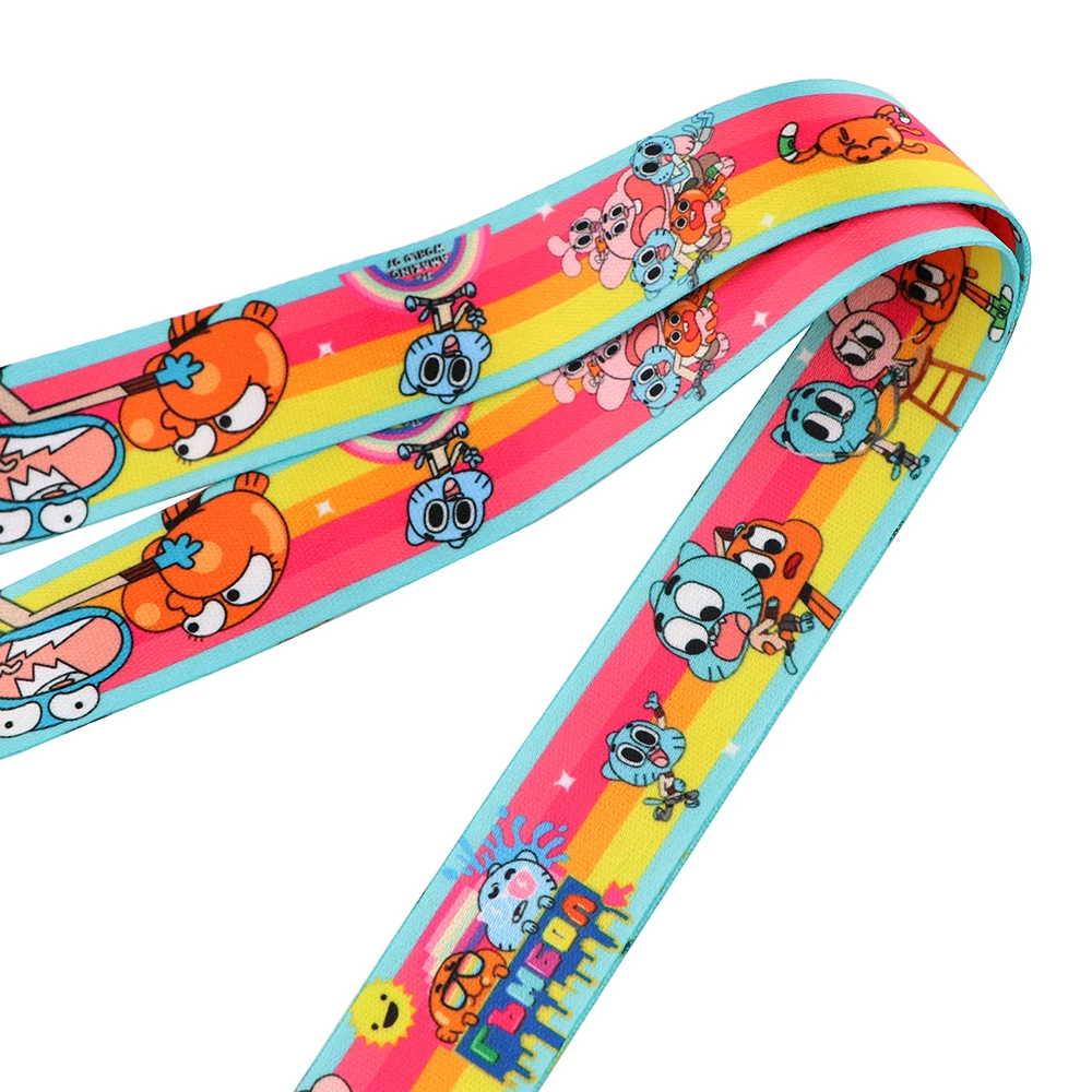 Flyingbee أنيمي الأحرف المفاتيح العلامات الشريط الرقبة الحبل ل مفاتيح بطاقة الهوية تمرير الصالة الرياضية الهاتف USB شارة حامل DIY بها بنفسك شنق حبل ...