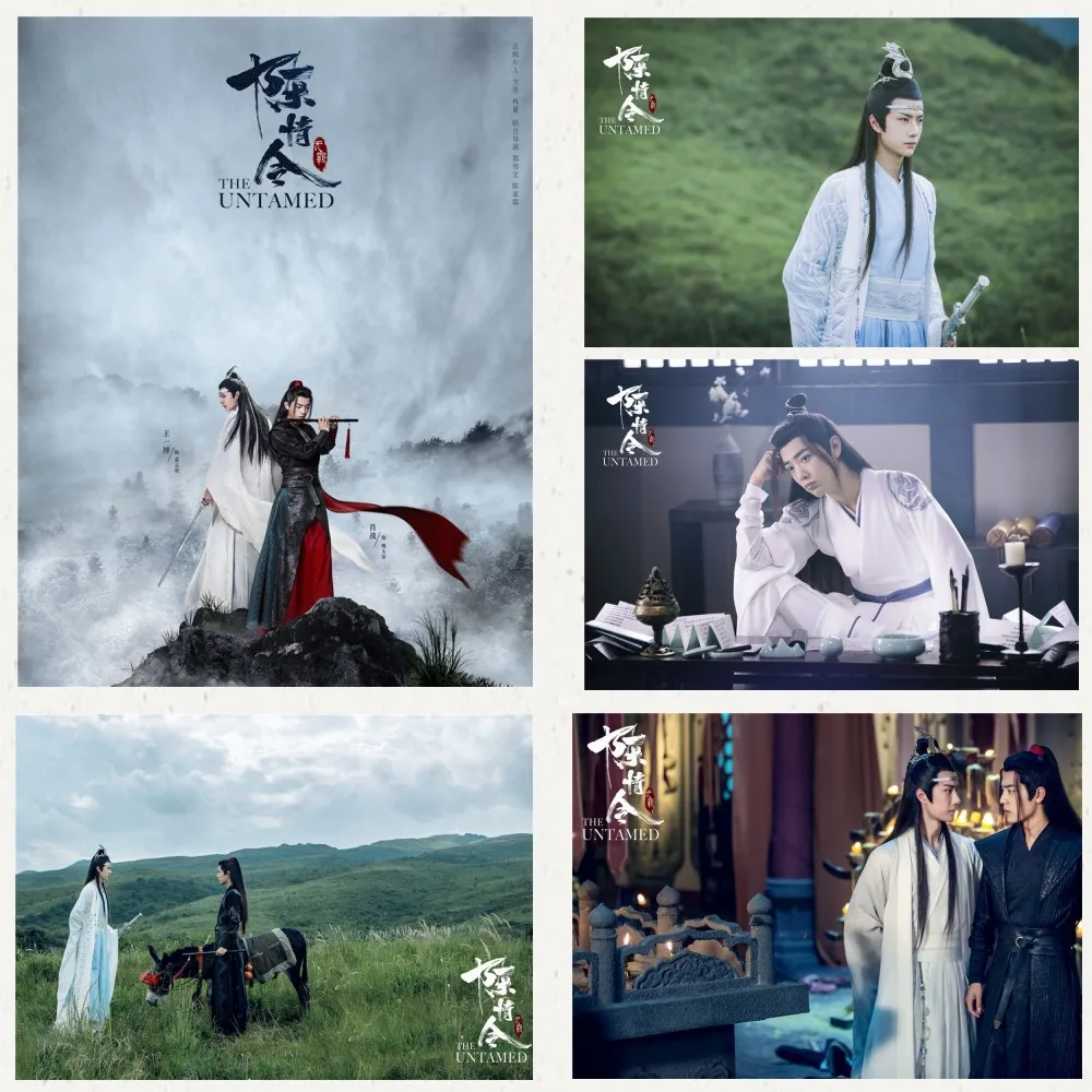 Chen Qingling Lan Wangji Poster Decoration Xiao Zhan Wang Yibo Canvas Painting Wall Art Photo Children Room Decoration