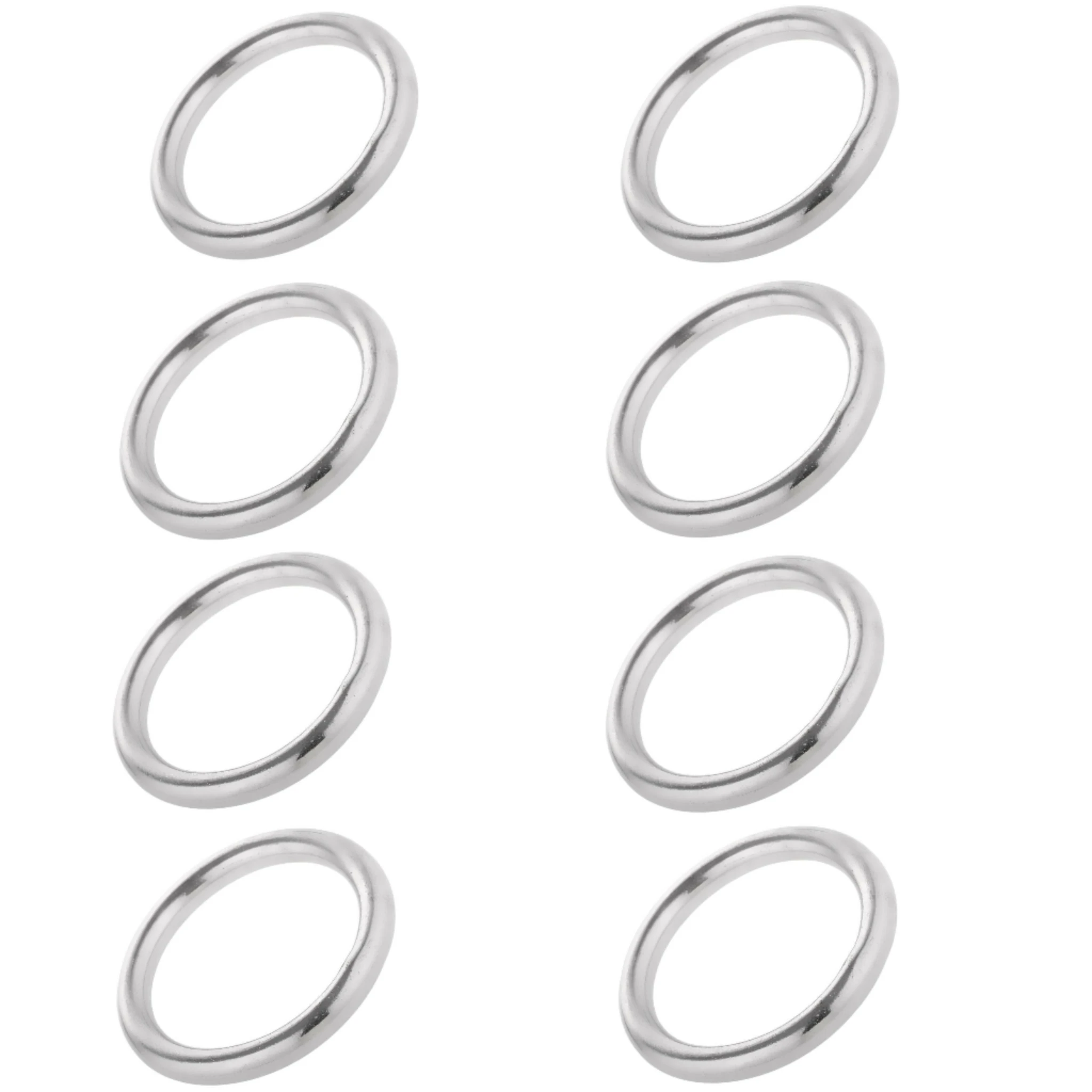 

ISURE MARINE 8 Pieces Stainless Steel 316 Round Ring Welded 5/32" x 1" (4mm x 25mm) Marine Grade