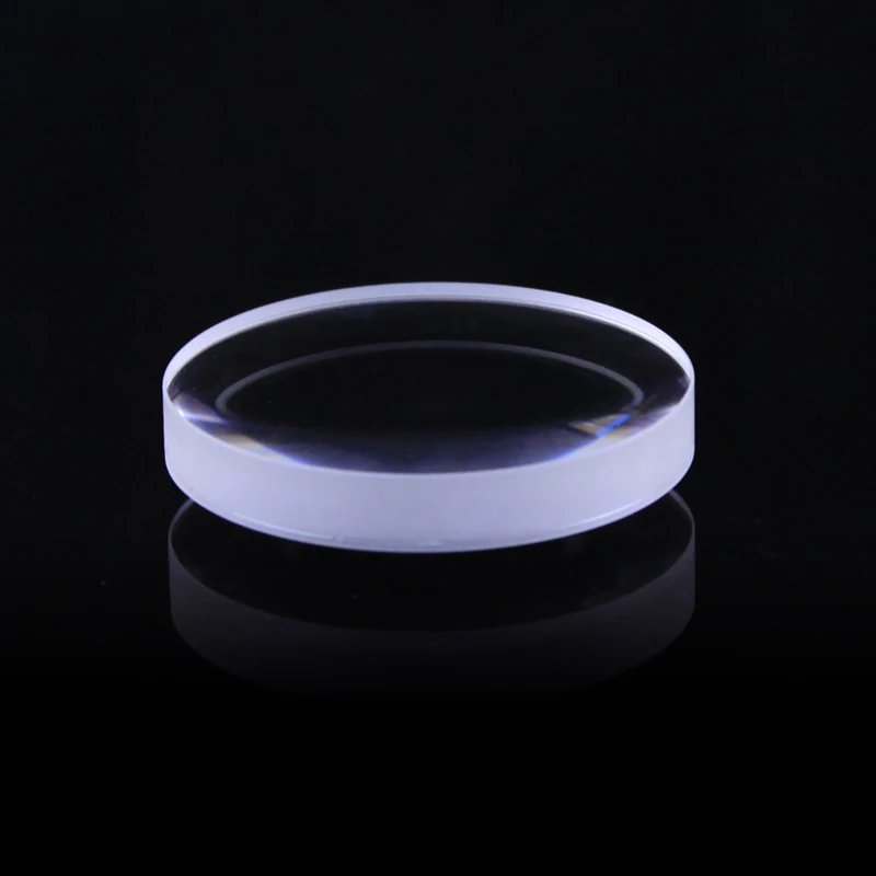 Calcium fluoride material Plano concave lens Pure white glass High precision focusing material D25.4mmF-75mm