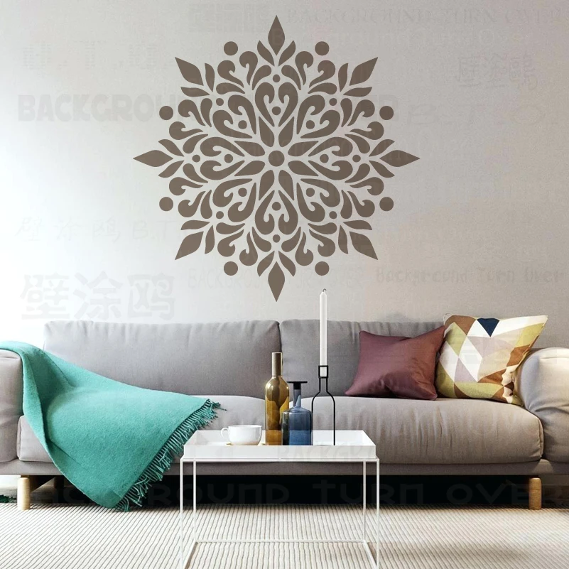 80cm - 120cm Stencil Mandala Extra Large For Painting Big Round Wall Decors Templates Paint Walls Patterns Vintage Tile S050