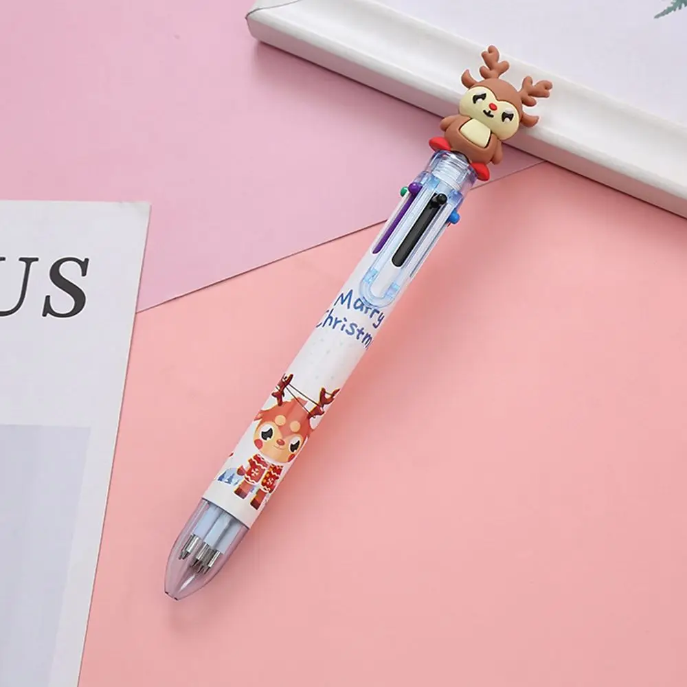 

Принадлежности с рисунком Санта-Клауса, каваи, школьный офис, милый рождественский декор, детский подарок, шариковая ручка, канцелярские принадлежности, гелевая ручка, нейтральные ручки