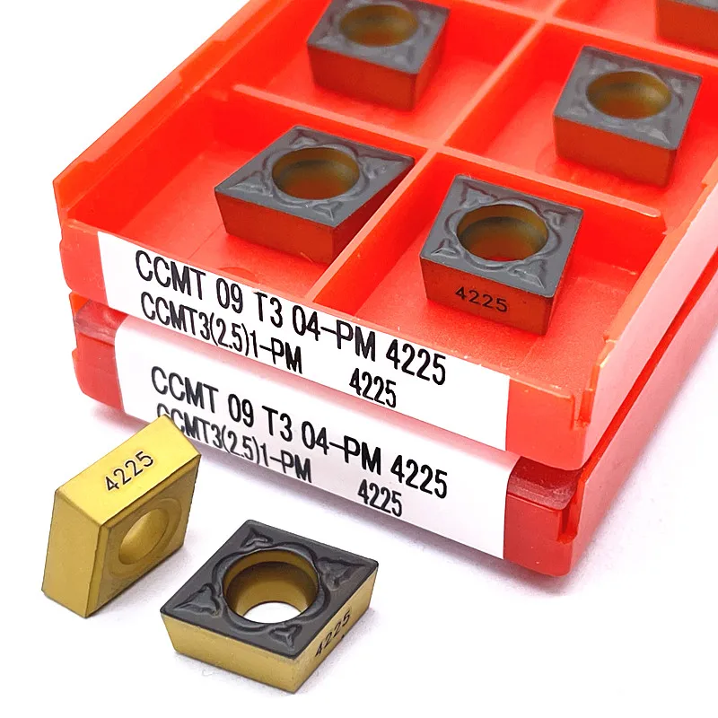 CCMT060204/208 PM 4225 CCMT09T304/308 PM 4225 Kim Loại Dụng Cụ Xoay Tiện Dụng Cụ Mặt Dao Phay Biến Dạng