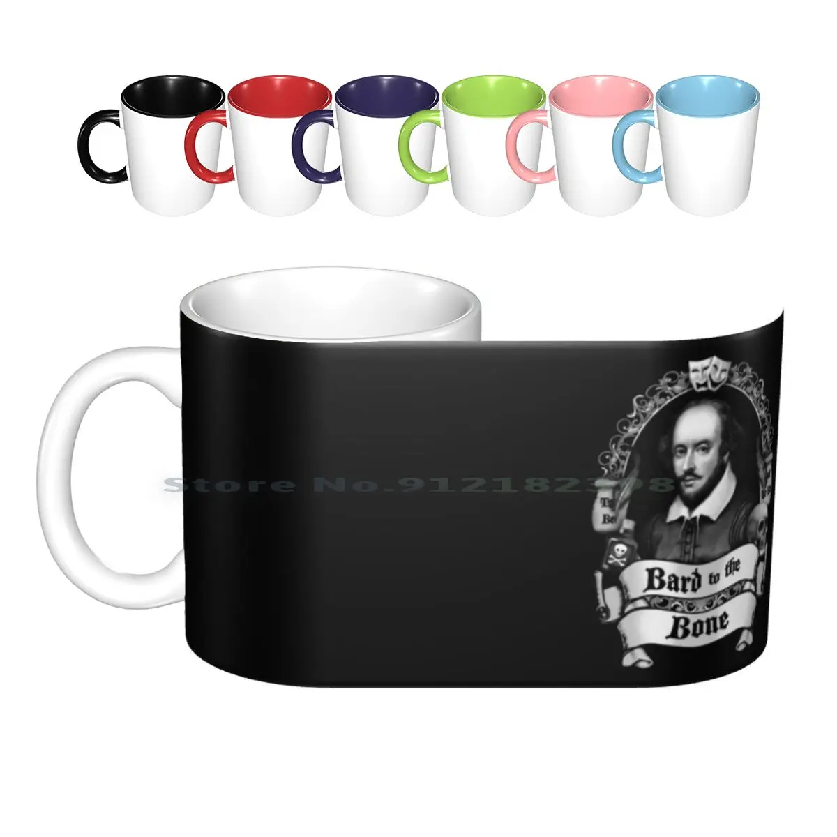 Bard To The Bone Ceramic Mugs Coffee Cups Milk Tea Mug Shakespeare Shakespeare Hamlet To Be Or Not To Be Dramatic Macbeth Romeo