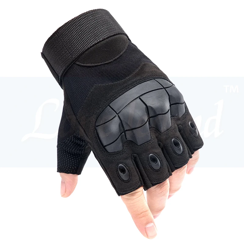 Outdoor tactics Motorcycle Half Finger Glove Motorbike Motocross Moto Hard Knuckle Fingerless Riding Biker Protective Gear