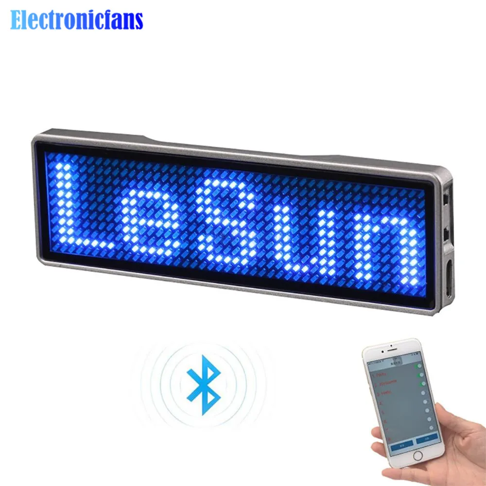 Mini-LED-Digital-Display-Namensschild, 4-stufig einstellbares, programmierbares, scrollendes Tag-Schild-Modul mit Bluetooth-Konnektivität – Detail 12