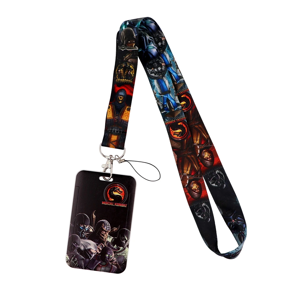 LT775 Mortal Kombat Games Lanyard For Keychain ID Card Cover Pass Gym Mobile Phone Badge Holder Keyring Neck Straps Accessories