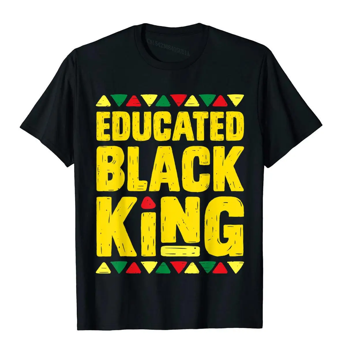 Educated Black King T Shirt History Month African Dashiki Brand New Outdoor Tops Tees Cotton Top T-Shirts For Men Cosie