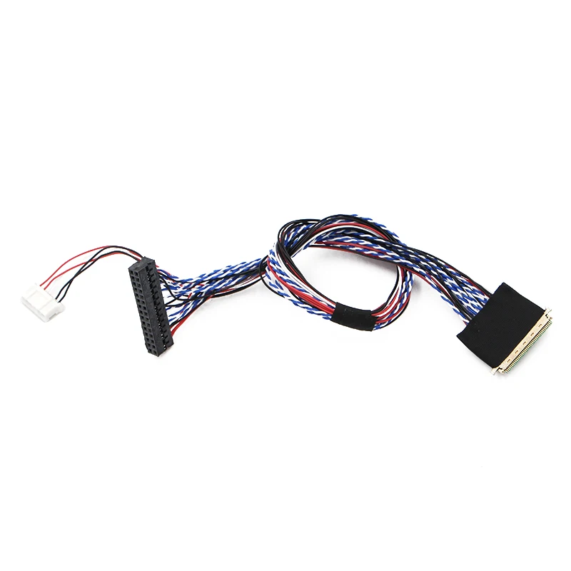30cm/50cm Universal 2CH 6-bit 40P LVDS Screen Universal LCD Driver Board Cable 0.5mm Pin Pitch for LCD DIY Modified display