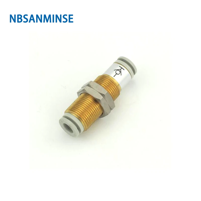 

NBSANMINSE 10Pcs/lot KCE 04 06 08 10 12 Pneumatic brass air fitting Stop valve fitting Check valve