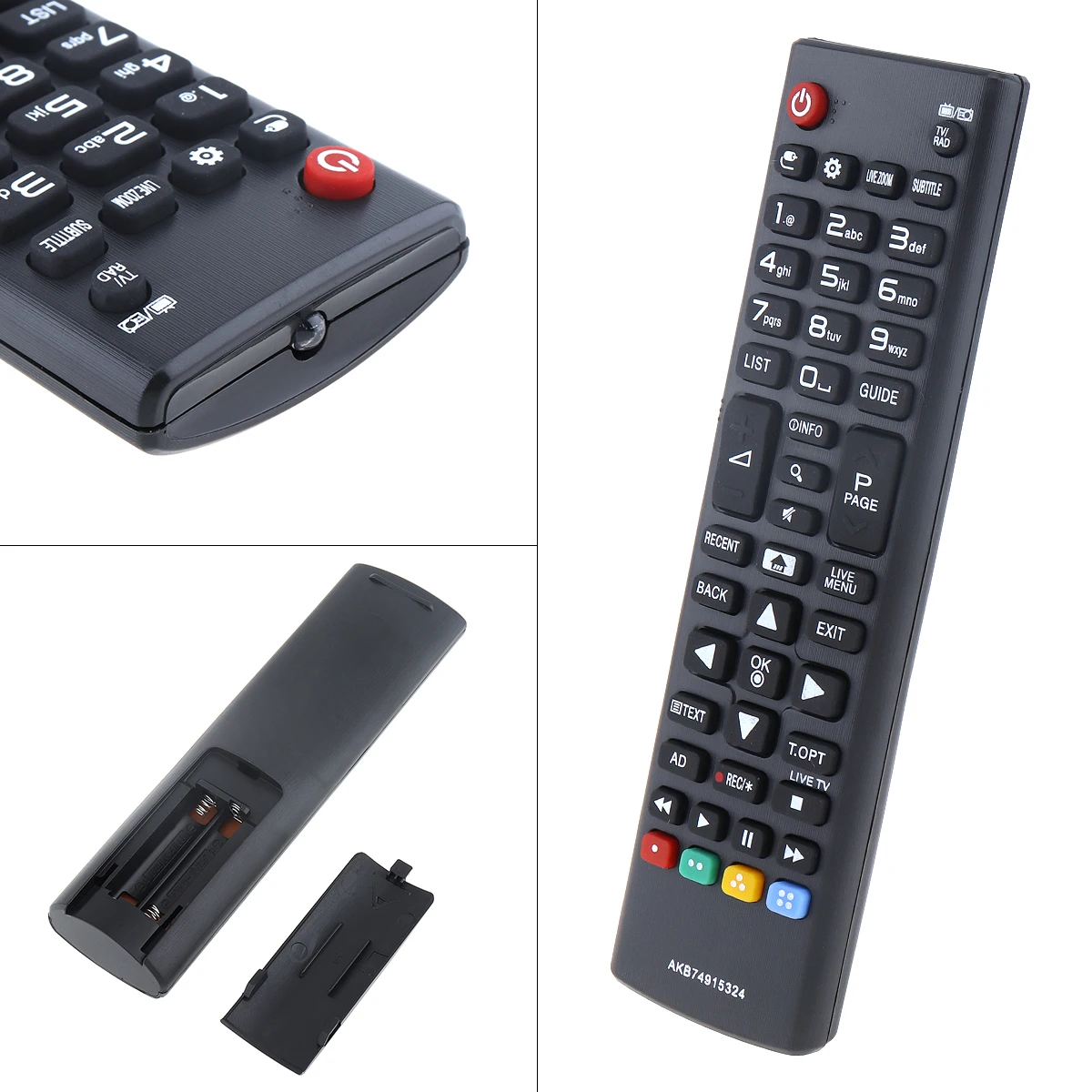 Remote Control TV Black IR hitam, dengan jarak jauh 10M transmisi jarak jauh cocok untuk TV 43UH610V/50UH635V//