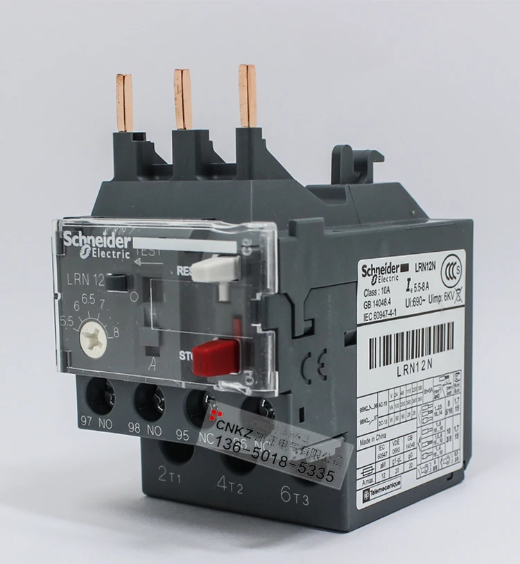 Brand new original authentic Schneider thermal overload relay LRN12N 5.5-8A instead of LRE12N with LC1N free shipping