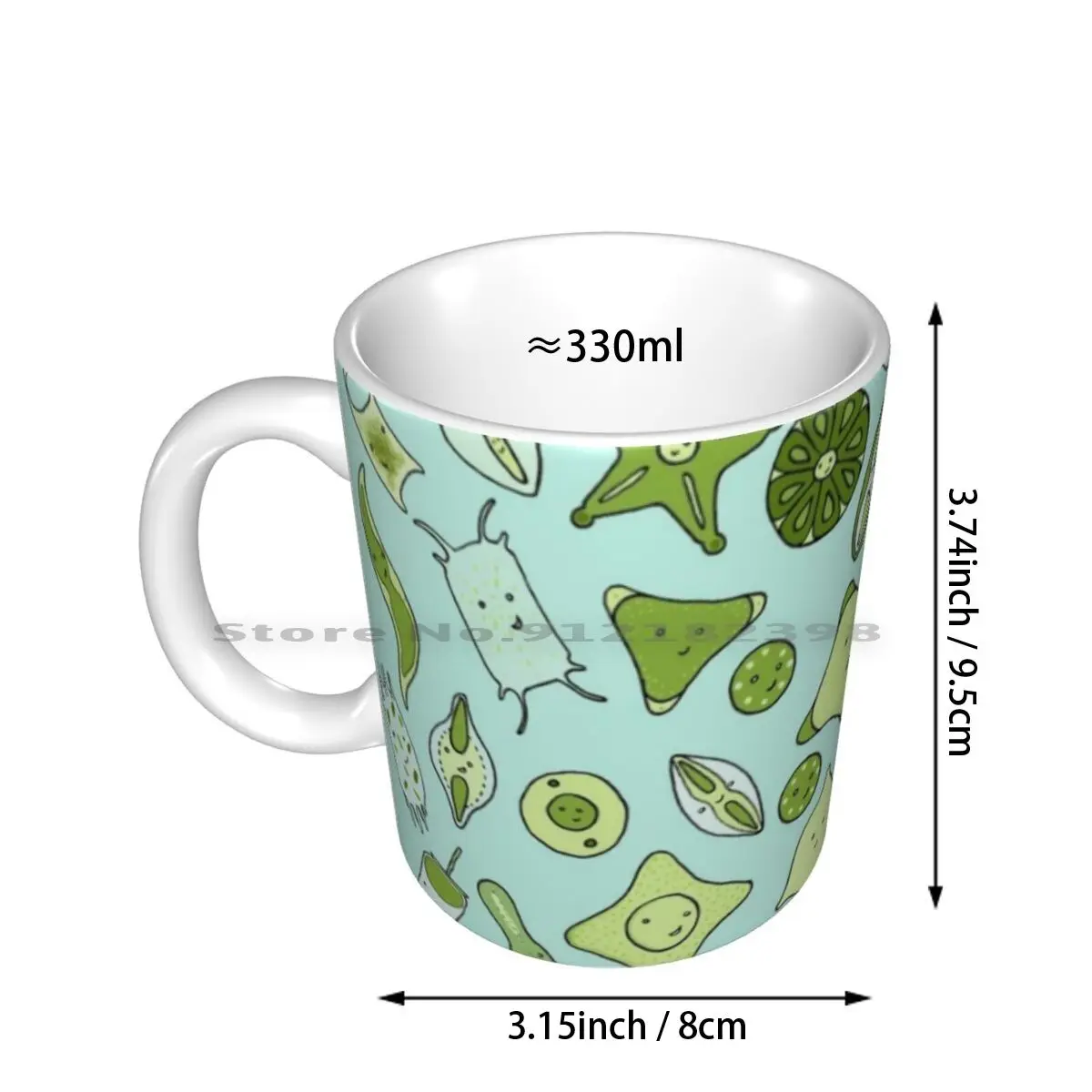 Wide For Mugs Etc : Yet More Diatoms! Ceramic Mugs Coffee Cups Milk Tea Mug Diatom Science Biology Nerd Geek Cute Comics Ocean