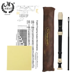 M MBAT ABS Flute Clarinet Recorder Soprano Long Flutes Baroque Recorder Fingering Musical Instrument Accessories Beginner Flute