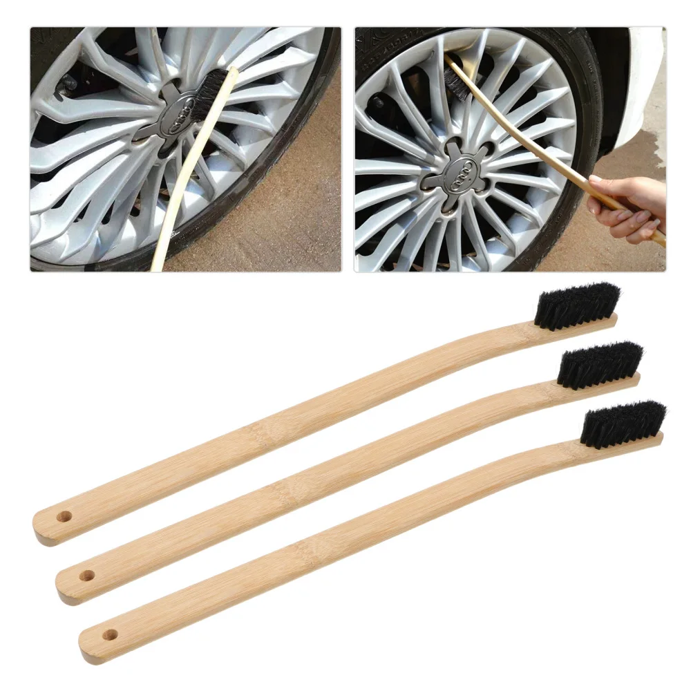 Durable Car Wheel Brush and Tire Brush Set for Efficient and Easy Car Cleaning 3 Pcs Vehicle Engine Cleaning Brush