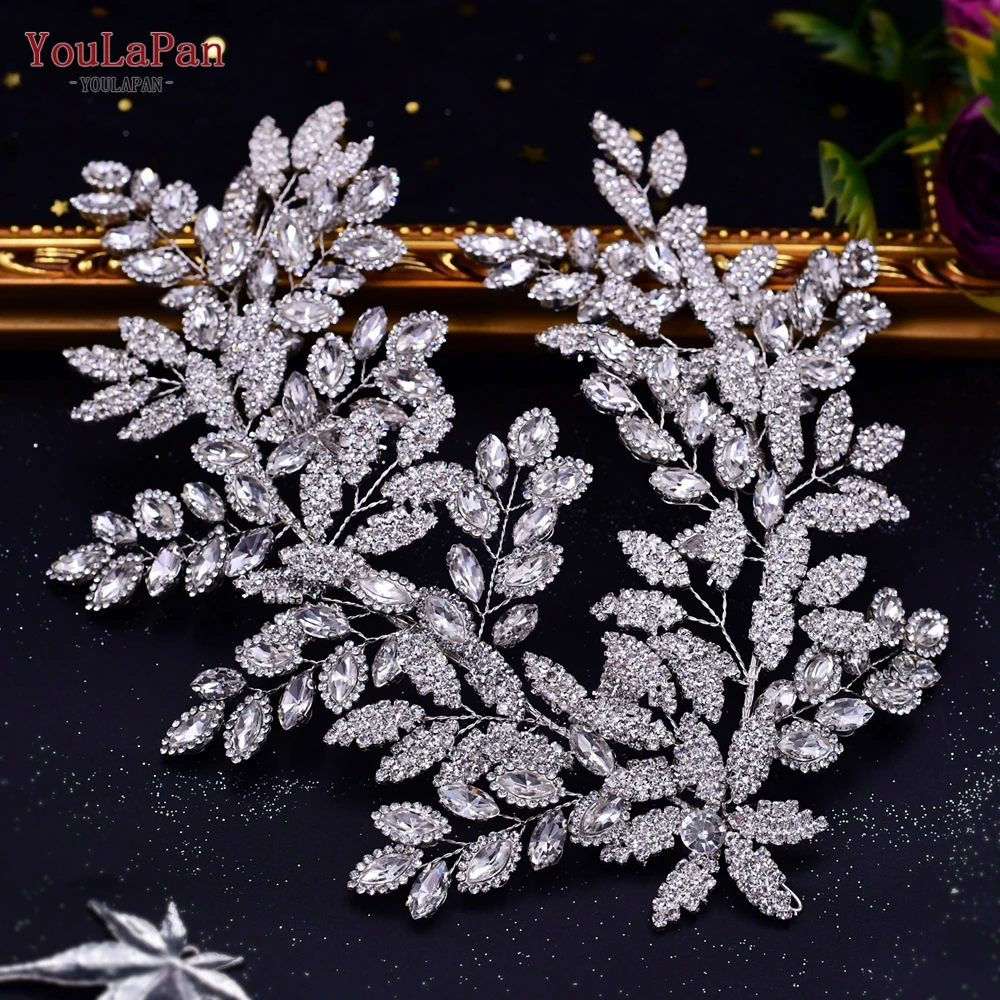 YouLaPan HP396 Sonne Blume Braut Haar Tiara Strass Hochzeit Haar Schmuck Zubehör Headwear Handgemachte Silber Farbe Kopfstück