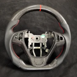 Customized Leather Carbon Fiber Racing Steering Wheel For Hyundai Rohens Coupe Genesis 2009 2010 2011