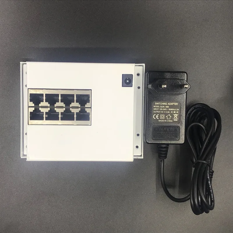 OEM PBC 8พอร์ตสวิตช์ Gigabit Ethernet 8พอร์ต Met 8 Pin Way 10/100/1000 M Hub 8way power Pin Pcb Board OEM เจาะ Gat