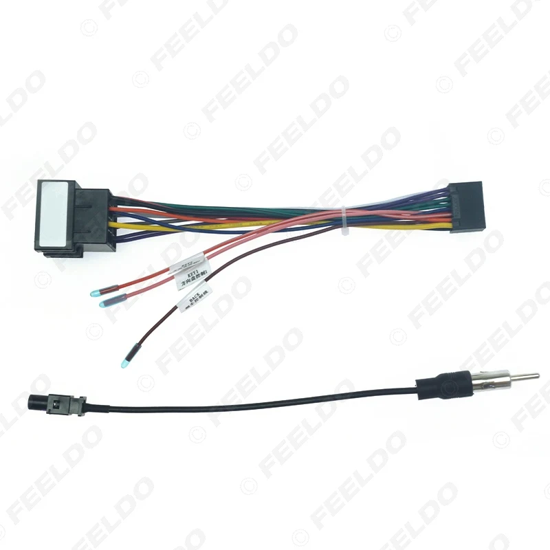 FEELDO Car Audio DVD 16PIN Android Power Cable Adapter For Lada Granta 2011-2018 Power Wiring Harness