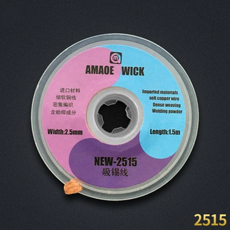 AMAOE WICK NEW-1515 2015 2515 3015 3515 dissaldatura Dispenser di filo aspirazione filo di stagno per PCB di precisione RMA stagno rimuovere la saldatura