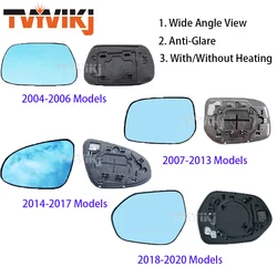 1 pair Side Rearview Mirror Blue Glass Lens For Toyota Corolla 2004-2021 four generation Wide View anti glare door mirror