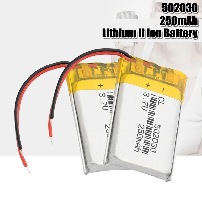 Pin Sạc Lithium Polymer 052030 502030 3.7V 250Mah MP3 MP4 Đồ Chơi Polymer Lithium Pin Cho GPS Giữa Bluetooth tai Nghe