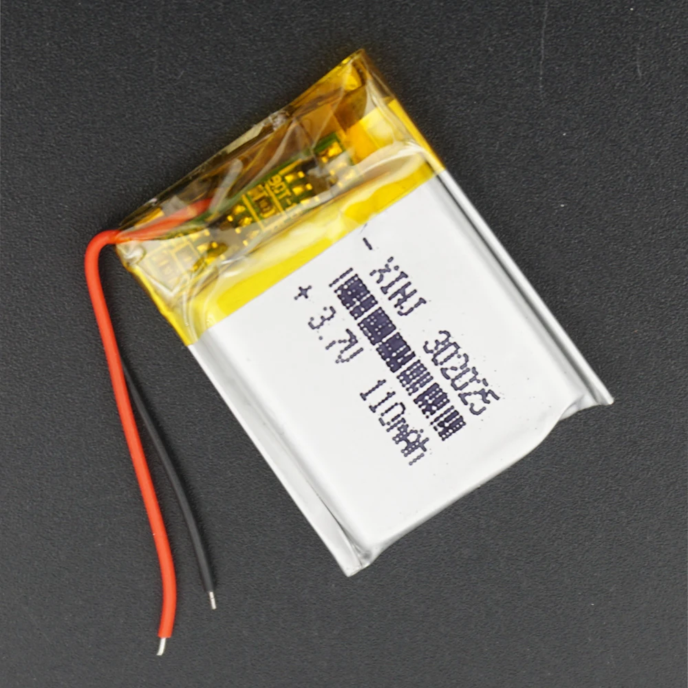 3.7V 110 mAh 302025 Polymer Li Lithium Lipo Battery Cell For GPS Mp3 Mp4 Smart Watch Headphones Bluetooth Speaker Earphone