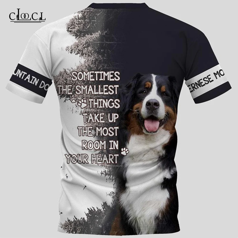 CLOOCL Newest Bernese Mountain Dog 3D Printed Men Hip Hop T Shirt Harajuku Summer Short Sleeve Casual Unisex Tops Drop Shipping