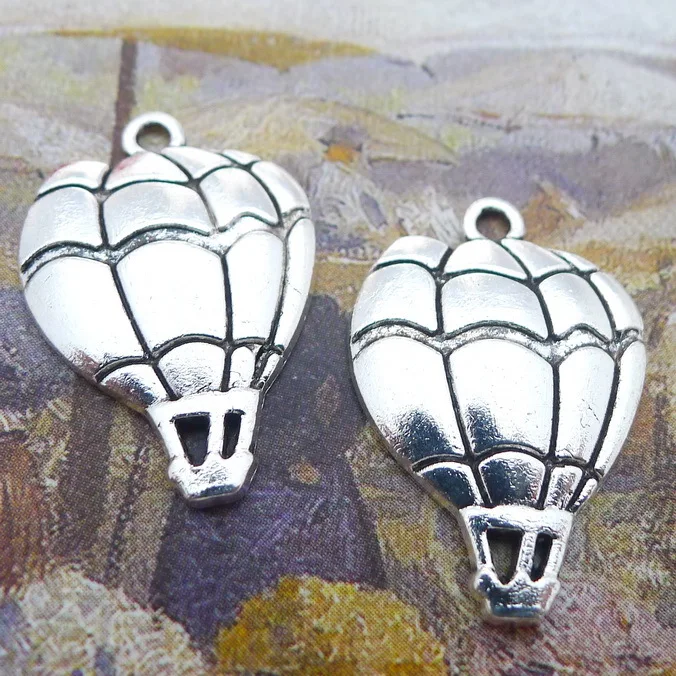 15pcs/Lot 17x25mm Antique Silver Color Balloon Charms Pendant For Jewelry Making DIY Jewelry Findings