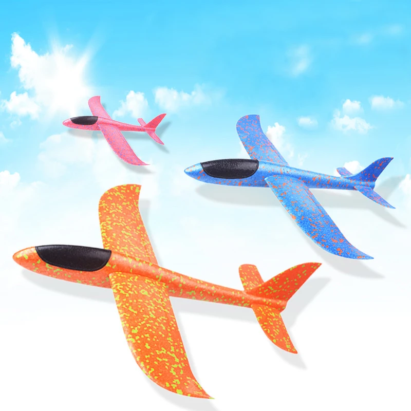 35cm EPP Hand Throw Airplane Outdoor Launch Fly Glider Children Double Hole Throwing Soaring Party Favors Fun Kid Toys