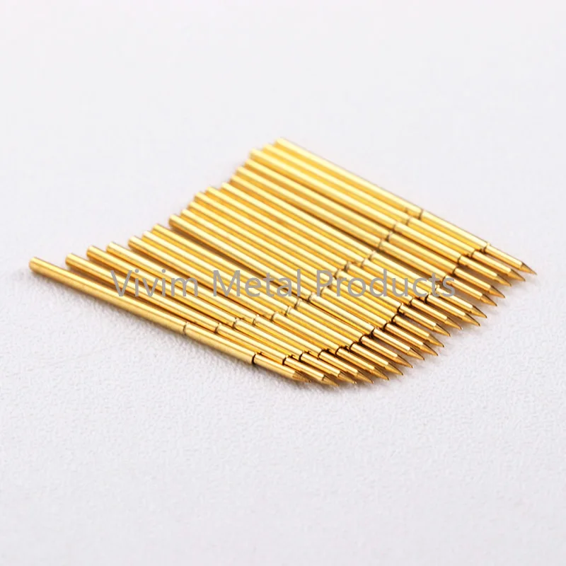 20/100PCS PA50-B1 Spring Test Probe PA50-B Test Pin Test Tool 16.35mm Dia0.68mm Gold Needle Tip Dia 0.48mm Pogo Pin P50-B P50-B1